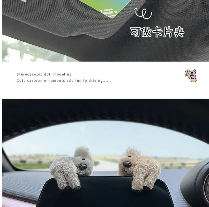 CowLost | product_id-plush-koala-car-interior-decoration-clip-for-rearview-mirror-sun-visor-gift |13