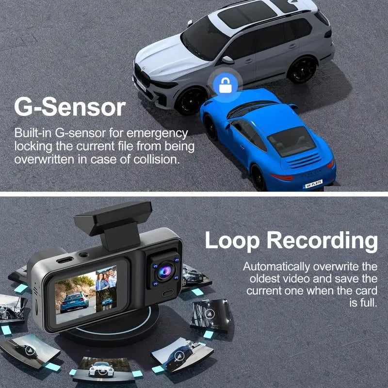 CowLost | product_id-baideluo-3-channel-1080p-car-dash-cam-with-rear-view-recorder |3