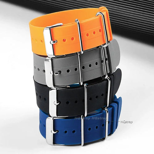 CowLost | 18mm-20mm-22mm-one-piece-silicone-strap-for-casio-soft-rubber-band-for-seiko-black-grey-men-women-replace-bracelet-accessories |2