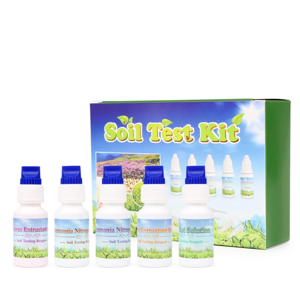 4-in-1 Soil Test Kit PH Nitrogen Phosphorus Potassium Reagent Set for Agriculture Gardening