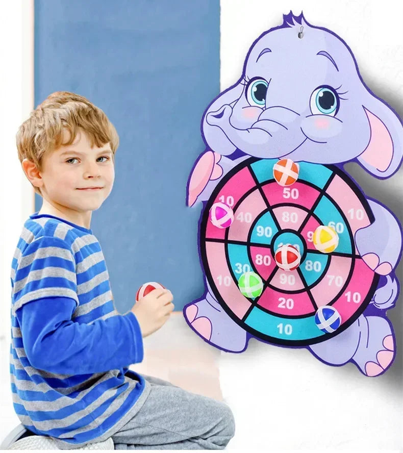 Kids Educational Sticky Ball Dart Board Montessori Indoor Sports Toy Gift