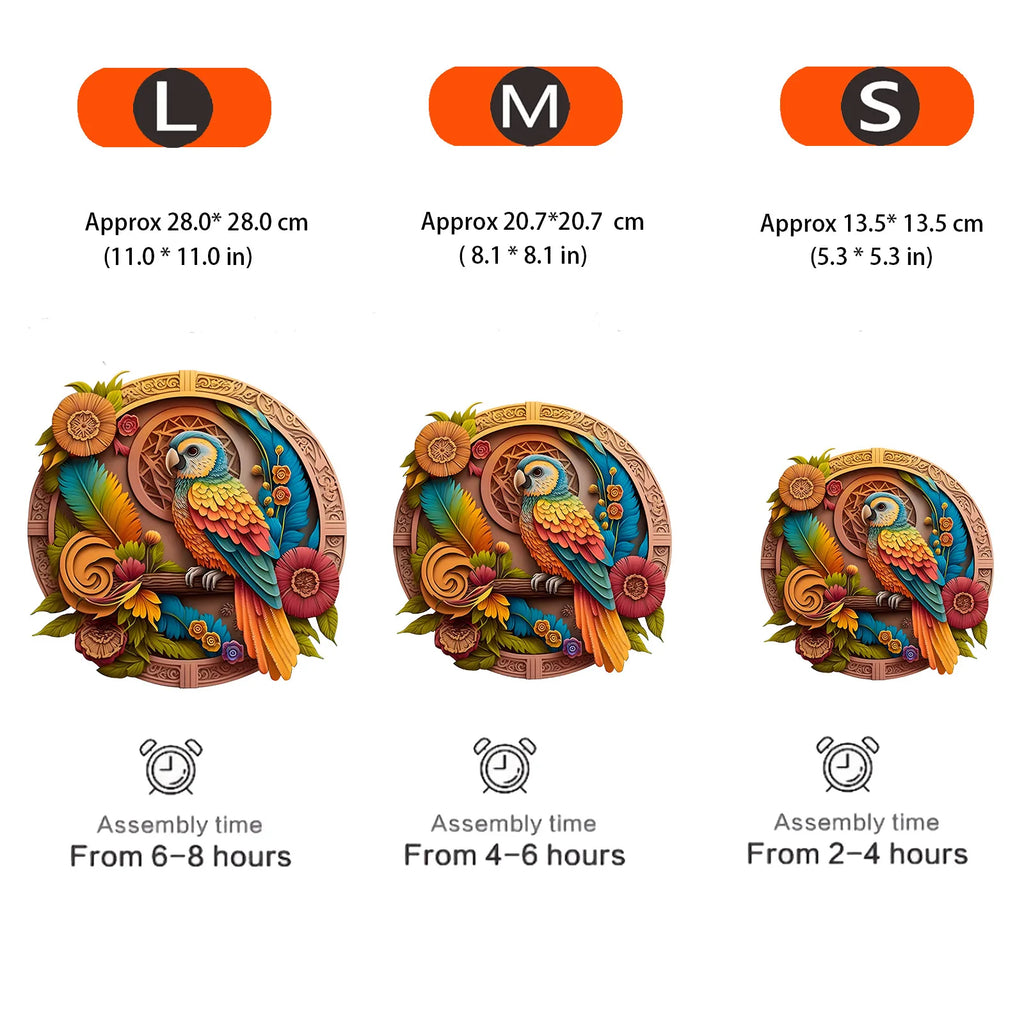 CowLost | product_id-wooden-circular-3d-bird-puzzle-halloween-christmas-decor-gift |2