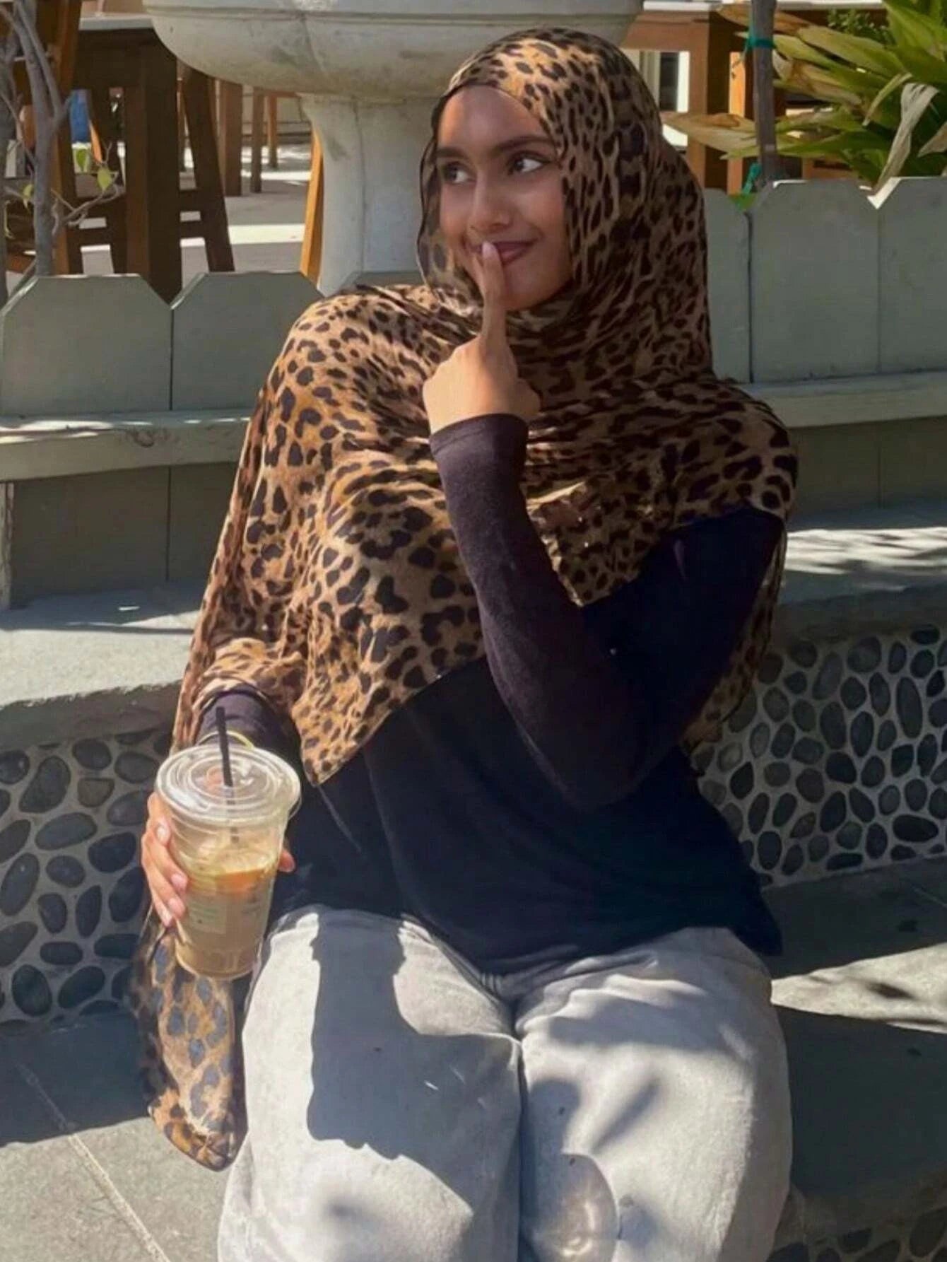 1PC Women's Scarves Bohemian Leopard Print Hijab Scarf