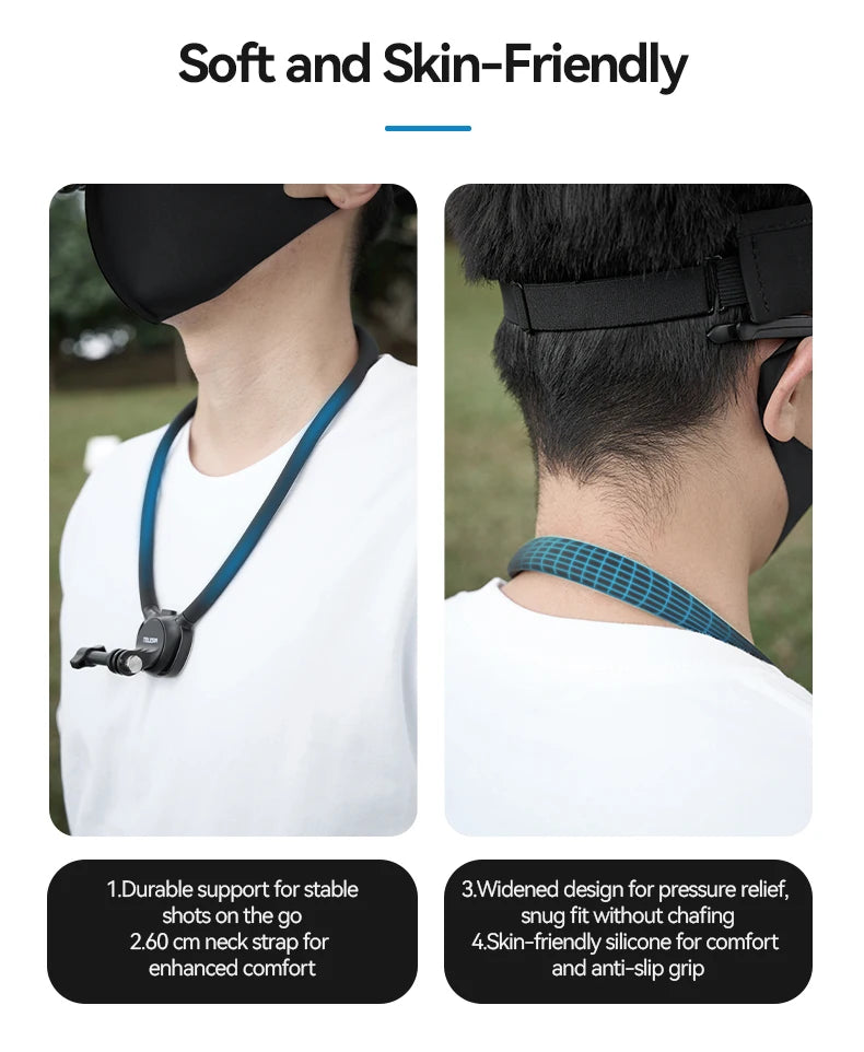 CowLost | telesin-phone-action-camera-2-in-1-neck-hold-mount-for-gopro-insta360-dji-osmo |2