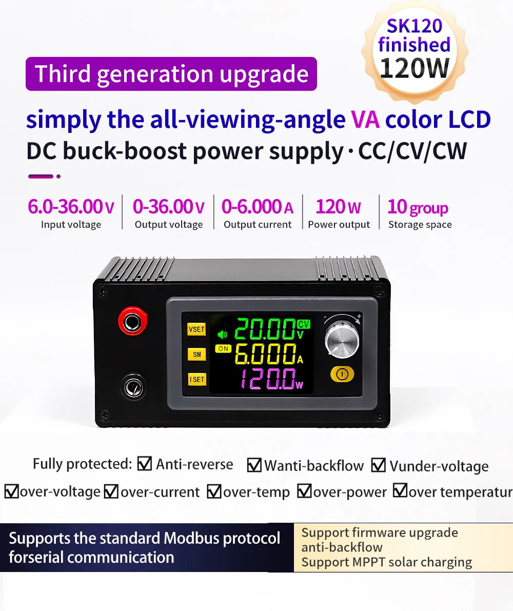150W 120W/7A 6A CNC DC Buck Boost Converter 0-36V Adjustable Regulated Laboratory Power Supply Constant Voltage Constant Current