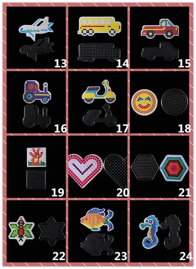5mm Hama Beads Transparent Plastic Stencil Template Jigsaw Puzzle Pegboard