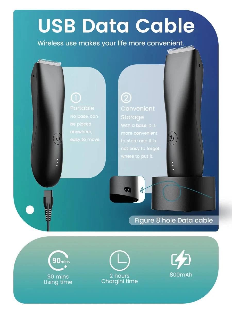 CowLost | product_id-ipx6-mens-rechargeable-groin-body-trimmer-with-skinsafe-foil-blades-and-precision-ball-shaver |8