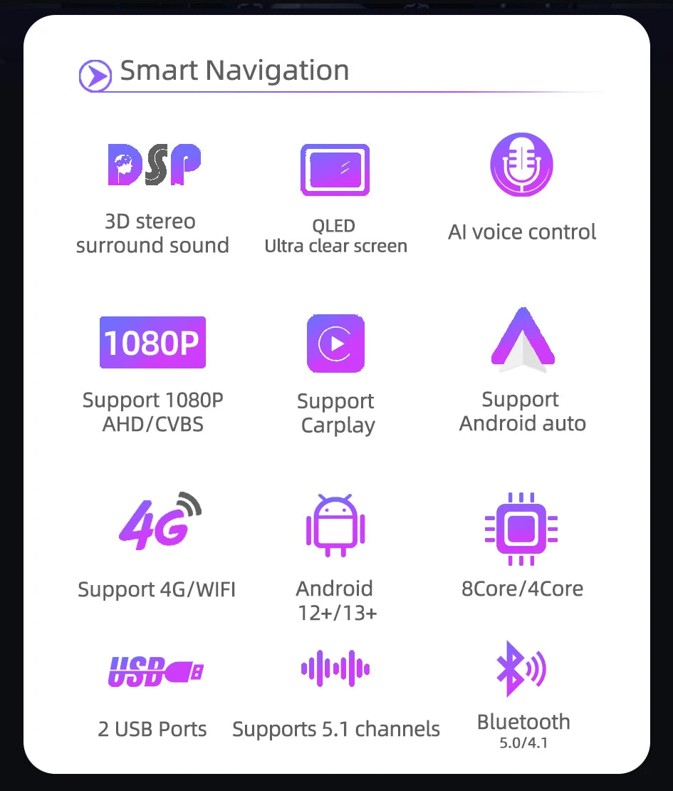 CowLost | 7-9-10-2-din-android14-auto-car-radio-multimedia |8