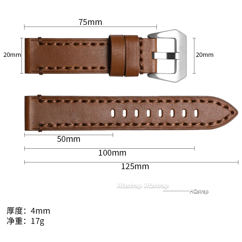 CowLost | bracelets-product_id-vintage-brown-cowhide-leather-watch-strap-for-panerai-seiko-18-26mm-unisex |8