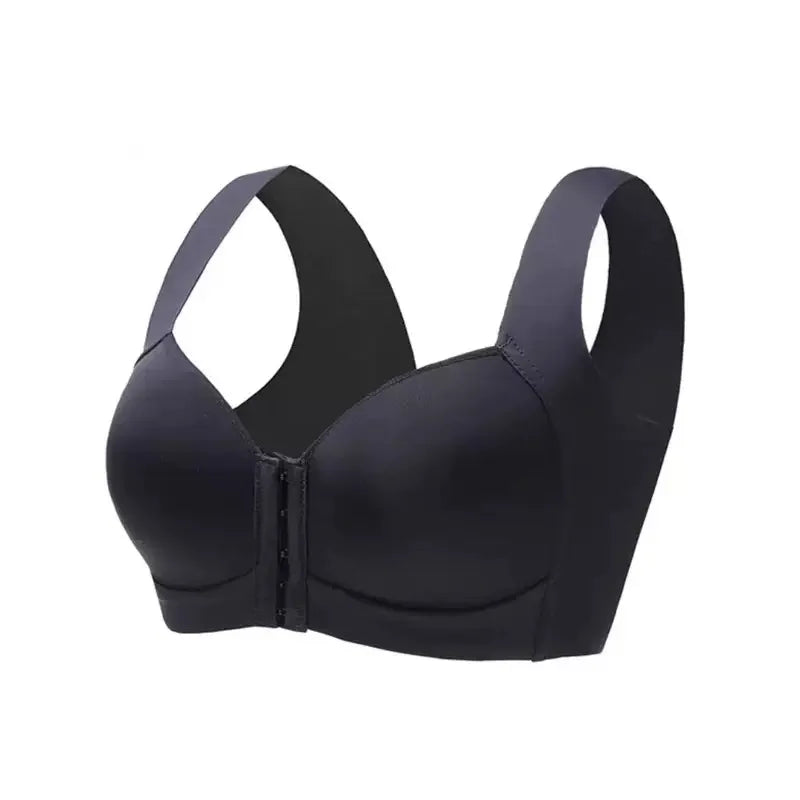 CowLost | large-size-seamless-womens-front-button-bra-vest-style-fixed-cup-comfortable-all-day-wear-breast-shrinking-underwear |3