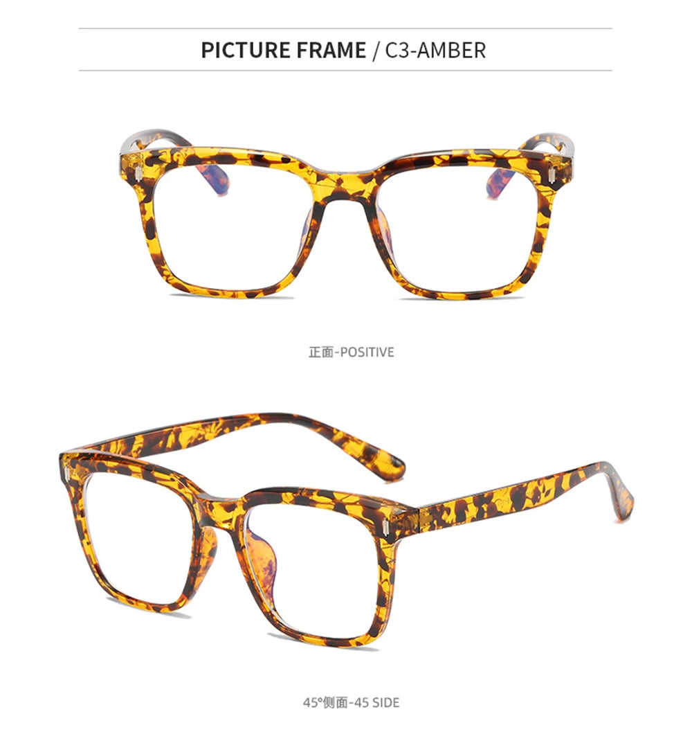 CowLost | uncategorized-vivibee-vintage-unisex-blue-light-blocking-square-eyeglasses |16