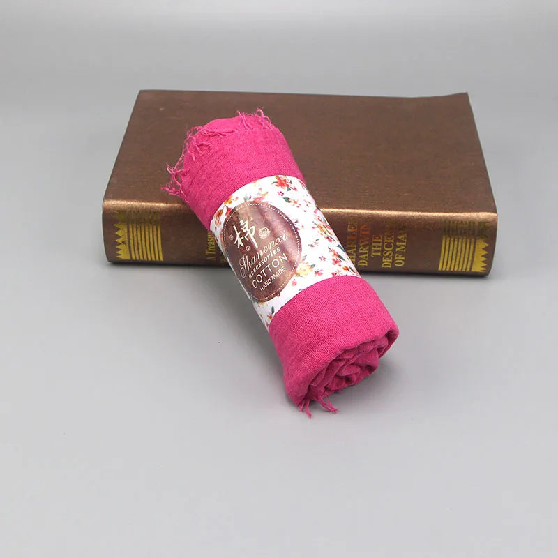 CowLost | otton-crinkle-headband-veil-scarves-women-solid-color |25