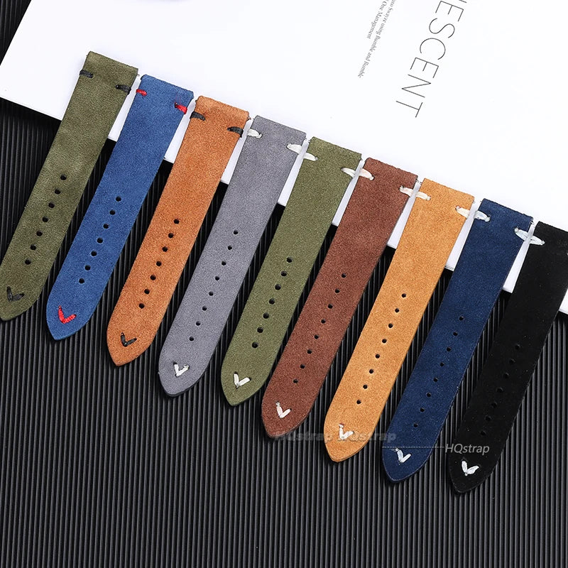 CowLost | product_id-handmade-genuine-soft-suede-leather-watchband-18mm-22mm-for-rolex-seiko-vintage |4