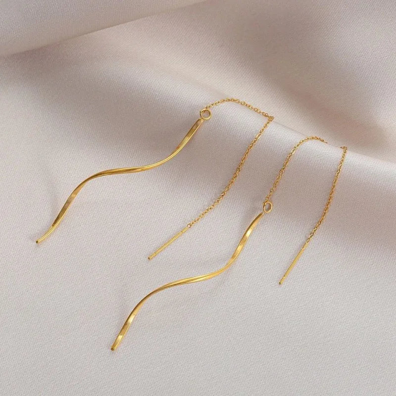 CowLost | vintage-long-tassel-geometric-square-drop-earrings-for-women |30