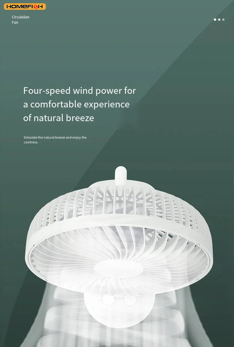 CowLost | product_id-homefish-3600mah-portable-clip-fan-4-gears-quiet-720-rotatable-battery-fan |11
