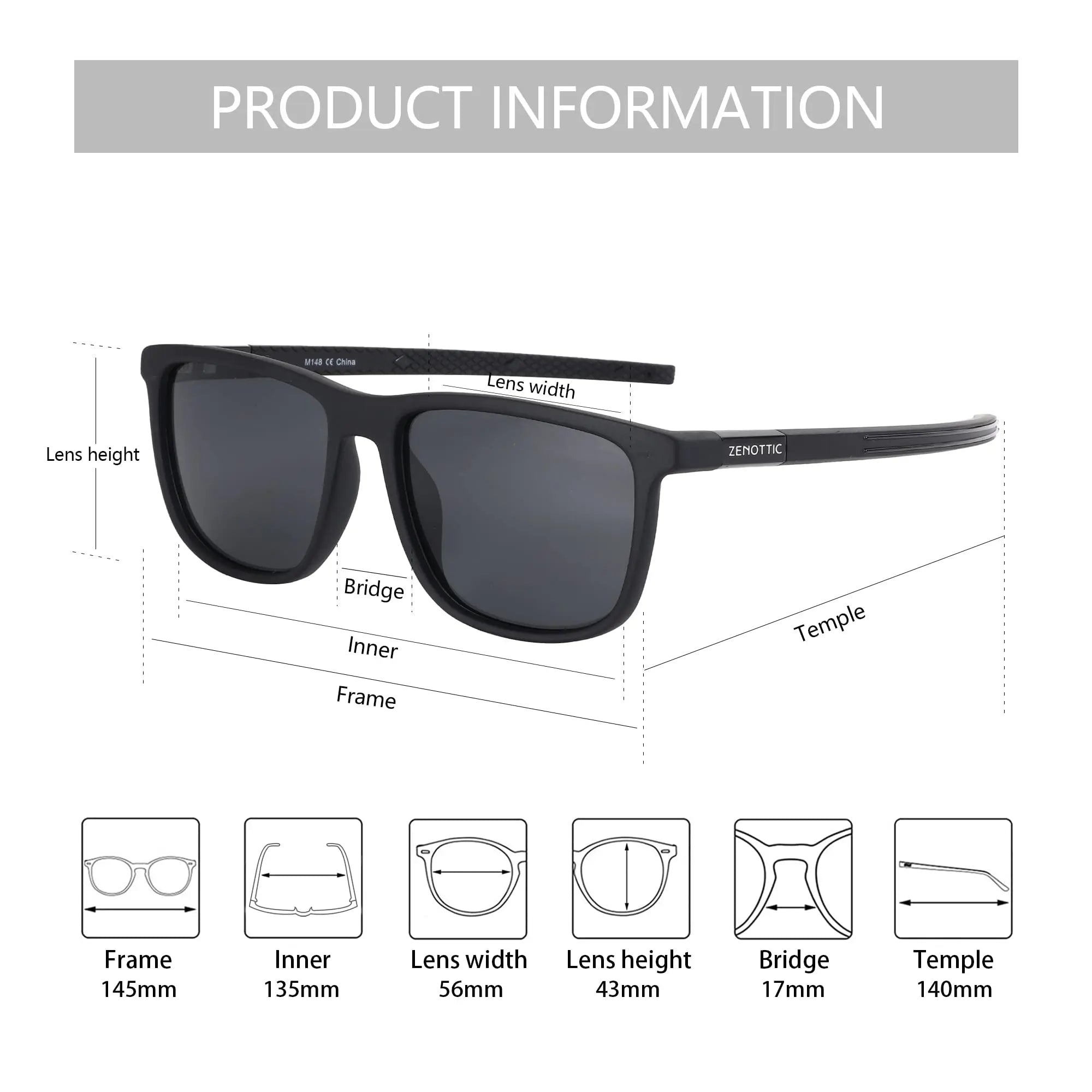 CowLost | zenottic-square-polarized-sunglasses-for-men |4