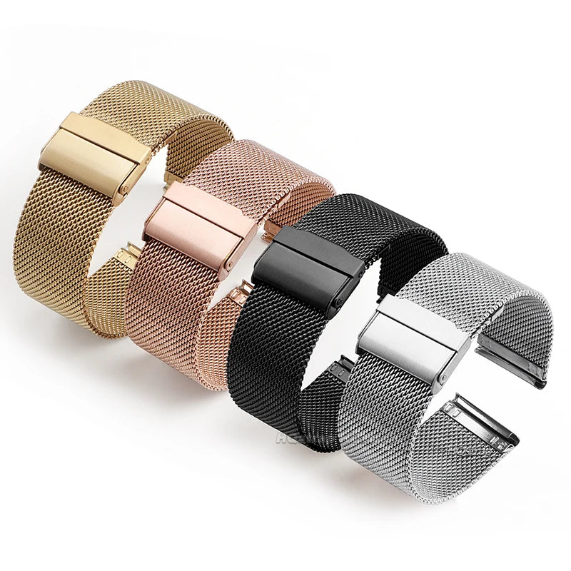 Milanese Mesh Stainless Steel Watchband 0.6mm 8-24mm Universal Strap for DW