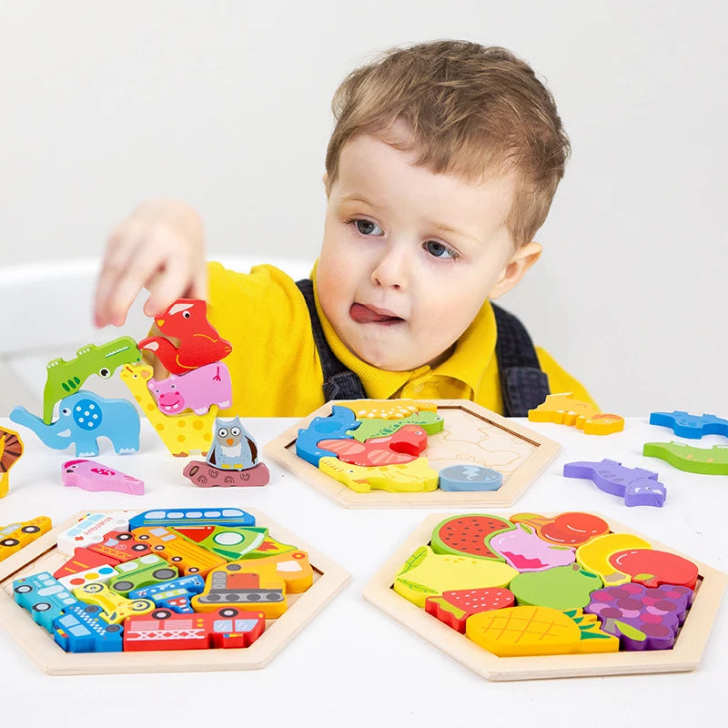 CowLost | fencing-barriers-wooden-baby-jigsaw-puzzle-toy-creative-3d-puzzle |2