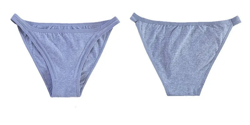 CowLost | product_id-5pcs-women-s-cotton-low-rise-breathable-solid-color-briefs-m-xl |7