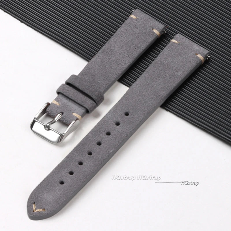 CowLost | product_id-vintage-leather-suede-quick-release-watch-strap-14-22mm-gray-blue-brown |16