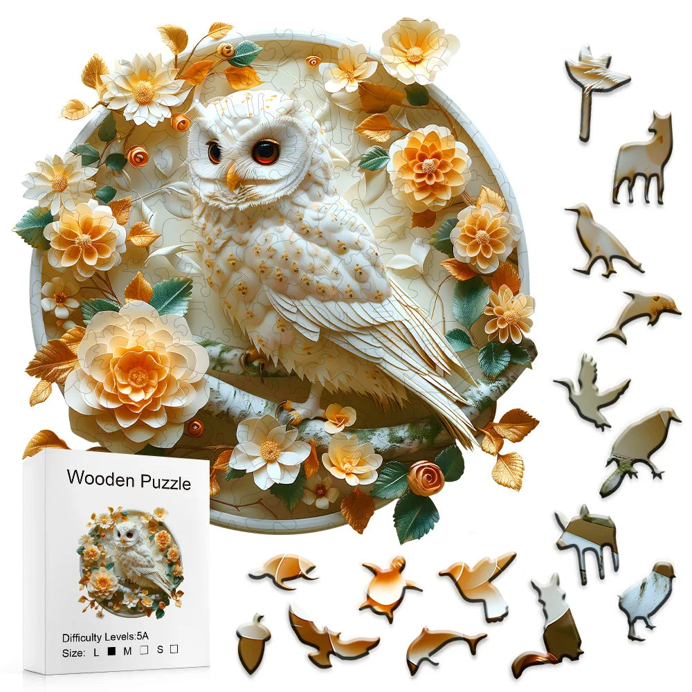 CowLost | product_id-wise-owl-wooden-jigsaw-puzzle-advanced-challenge-for-adults-family-gifts |1