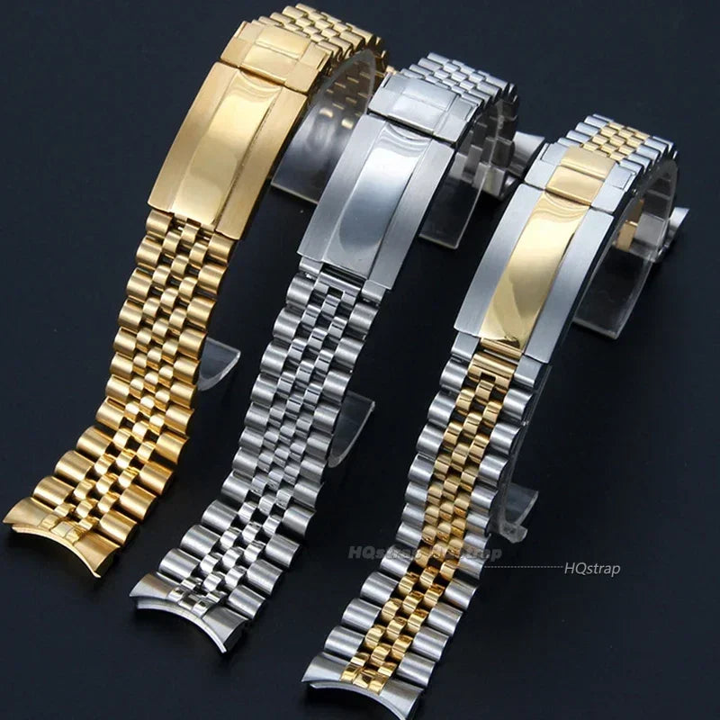 CowLost | bracelets-product_id-20mm-curved-end-solid-stainless-steel-jubilee-bracelet-for-rolex-watch |2