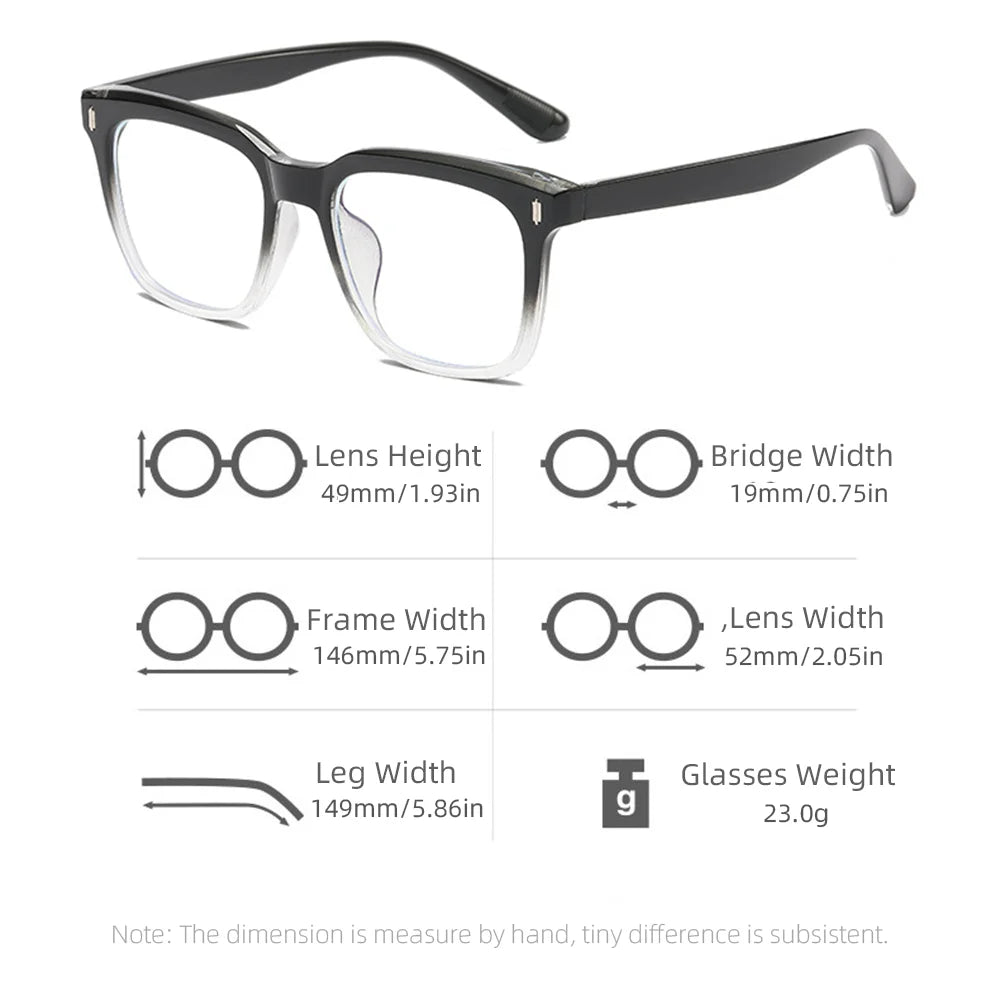 CowLost | uncategorized-vivibee-vintage-unisex-blue-light-blocking-square-eyeglasses |3