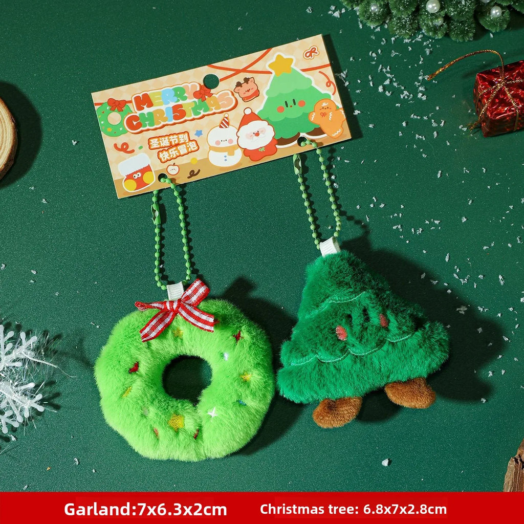 CowLost | product_id-cute-plush-santa-claus-christmas-tree-pendant-keychain-ornament-toy |9