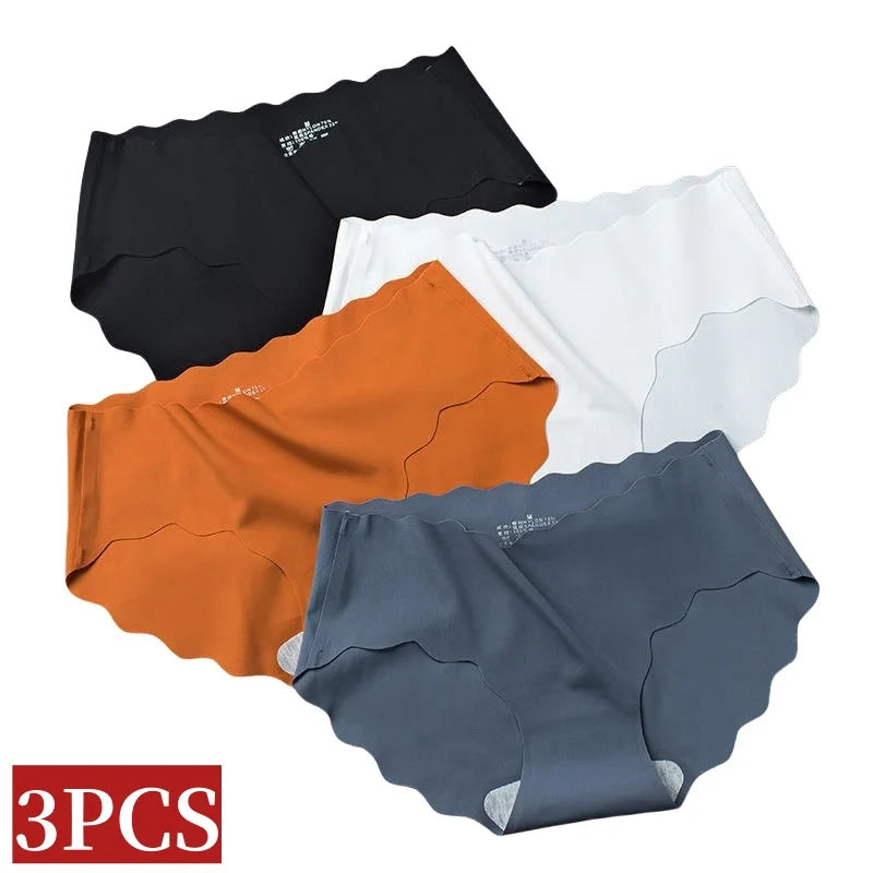 CowLost | product_id-3pcs-seamless-ice-silk-low-waist-womens-briefs-m-xl-invisible-underwear |6