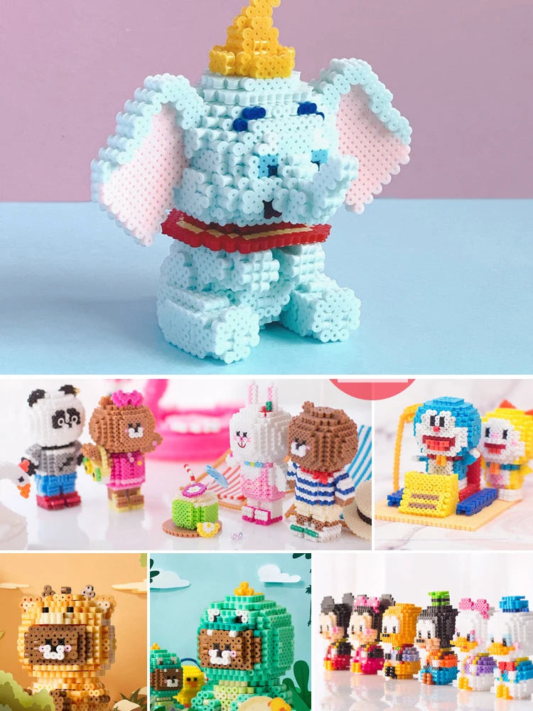 7 Types 2.6mm Perler Beads Pegboard Template for Hama Beads DIY Crafts Puzzle Tool