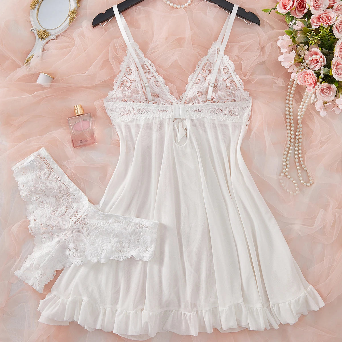 CowLost | romantic-white-sexy-lingerie-womens-underwear |2