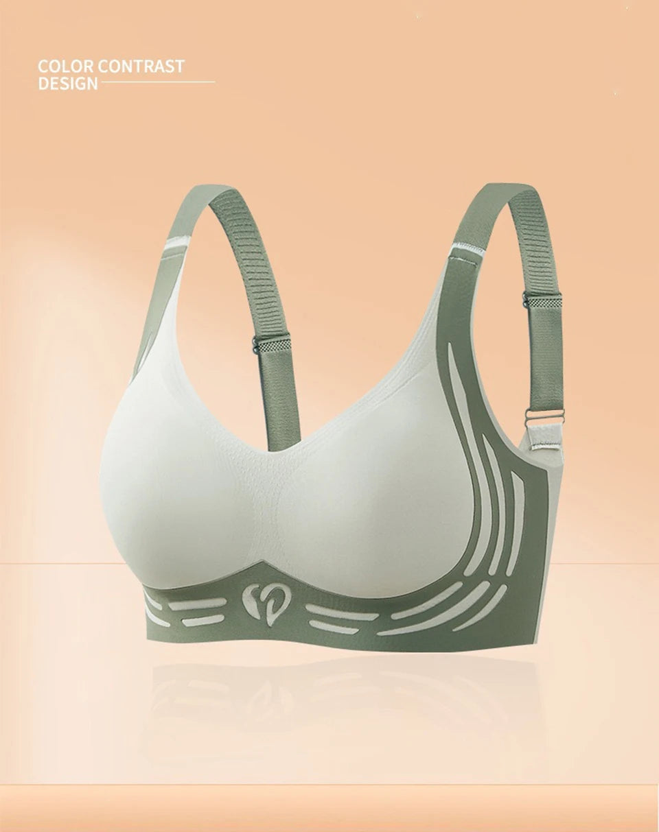 CowLost | fallsweet-3pcs-plus-size-push-up-bra-for-women-wireless-lift-up-anti-sagging-brassiere-adjustable-straps-seamless-lingerie-m-4xl |5