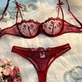 CowLost | pink-transparent-bra-women-sheer-temptation-exotic-sexy-lingerie-set |17
