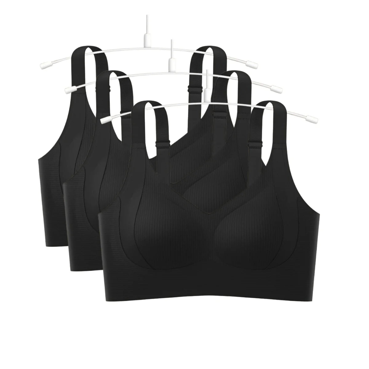 CowLost | product_id-3pcs-plus-size-seamless-push-up-bras-with-adjustable-straps-sizes-m-4xl |11