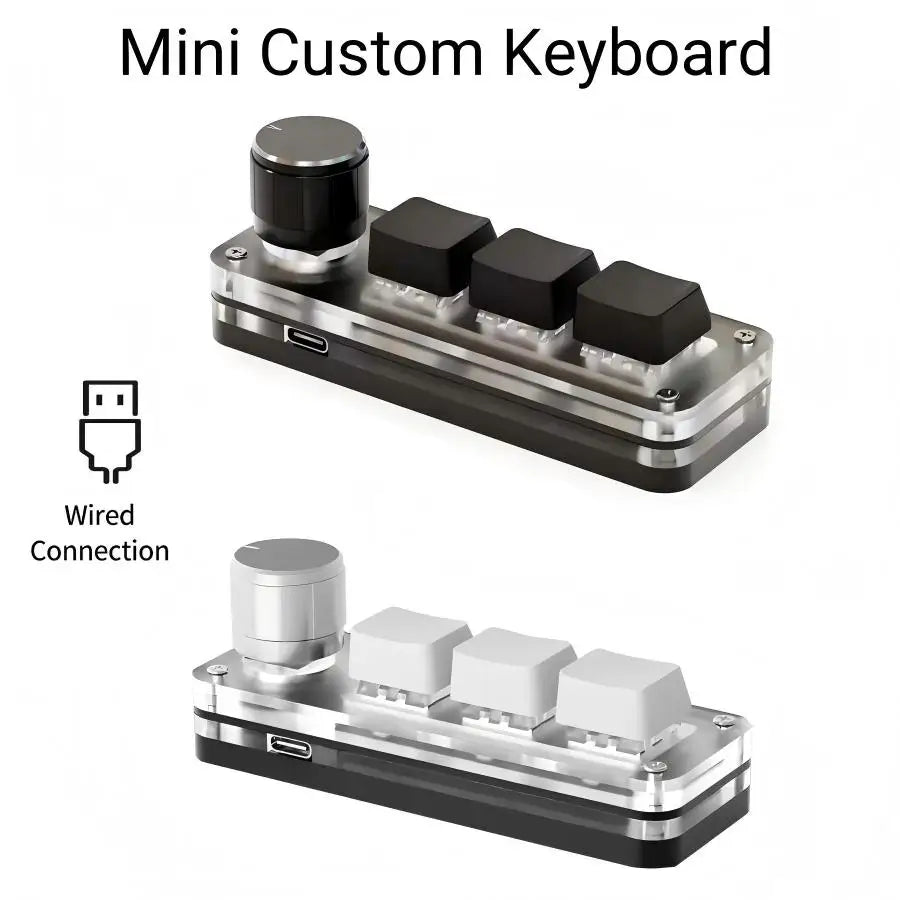 CowLost | product_id-ggbee-rgb-wired-mini-mechanical-keyboard-with-3-key-macro-and-hot-swap |1