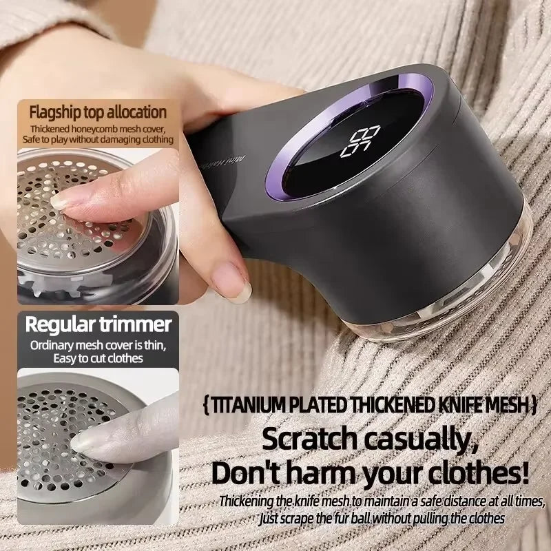 CowLost | product_id-homefish-usb-rechargeable-led-digital-fabric-lint-remover-shaver-for-sweaters |5