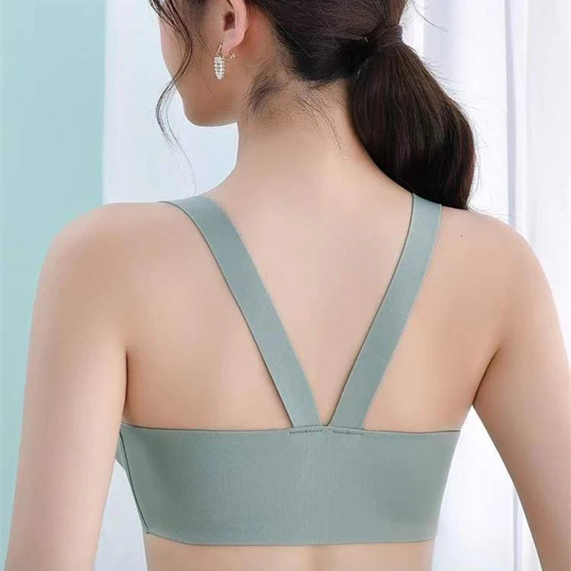 CowLost | product_id-plus-size-adjustable-front-buckle-sports-bra-wire-free-breathable-supportive |4