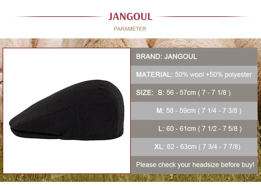 CowLost | jangoul-driving-flat-caps-men-herringbone-wool-blend-fall-newsboy-caps |8