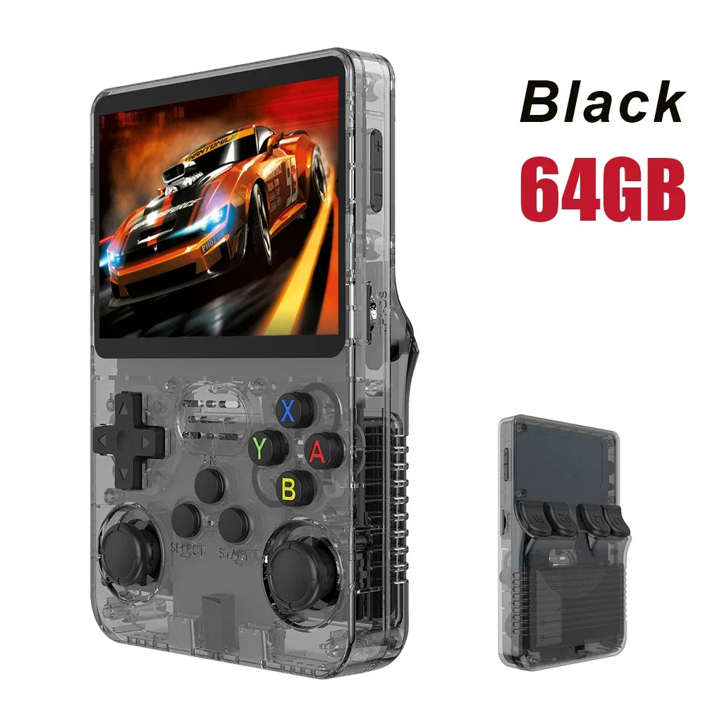 CowLost | game-timers-boyhom-r36s-retro-handheld-game-console-3-5-ips-screen-64gb-15000-games-linux-system |9