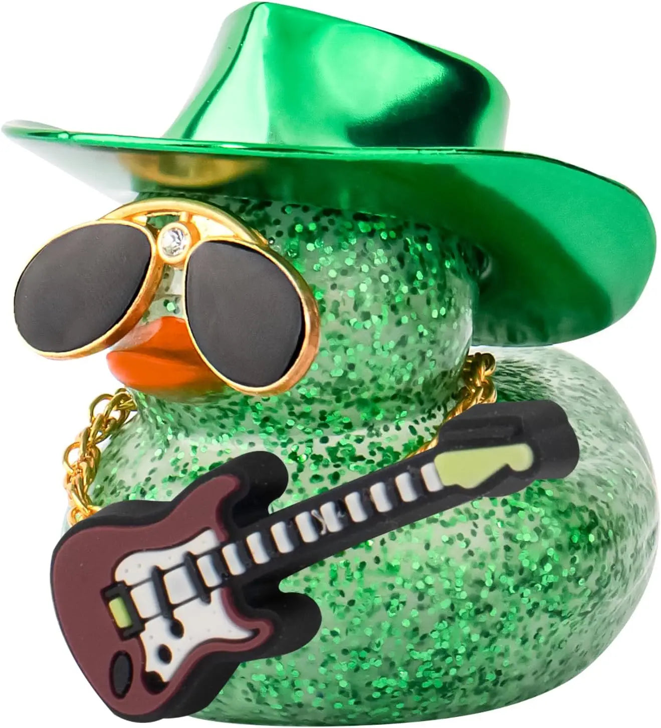 CowLost | product_id-laser-cowboy-hat-rubber-duck-car-dashboard-ornament-with-glasses-and-necklace |9