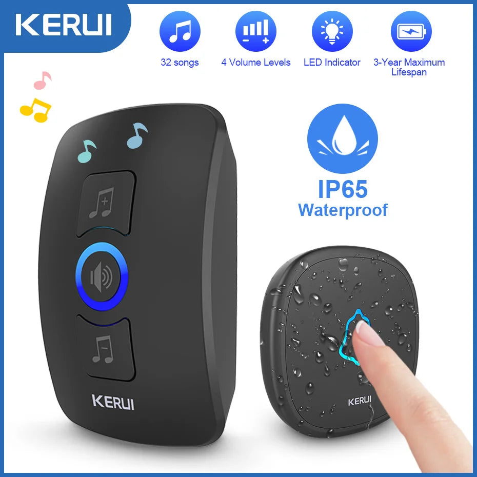 CowLost | wallets-money-clips-kerui-m525-ring-doorbell-with-touch-button-waterproof-door-bell-for-outdoor |1