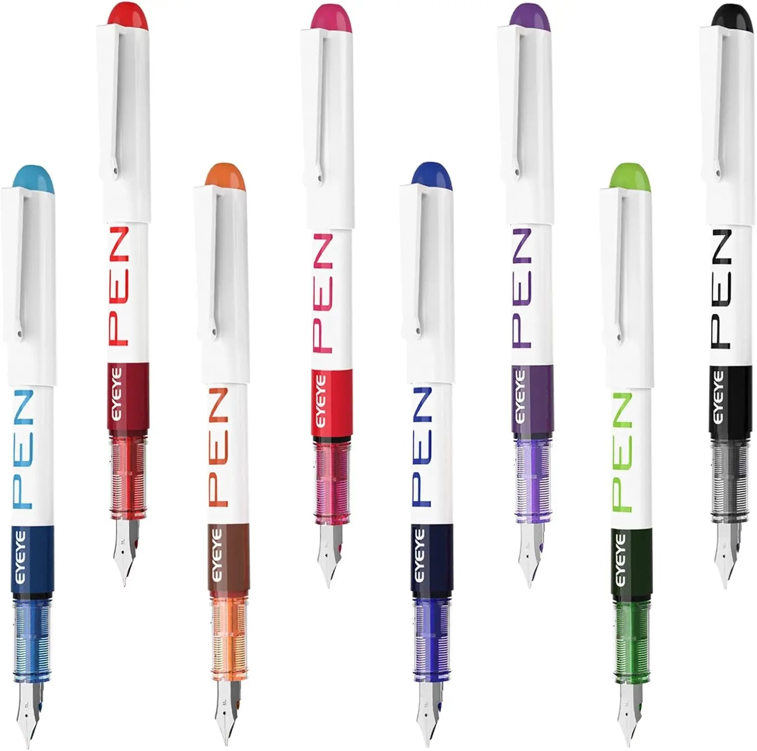 CowLost | pens-product_id-disposable-straight-fountain-pens-with-quick-drying-ink-smooth-multicolor-writing-set |6