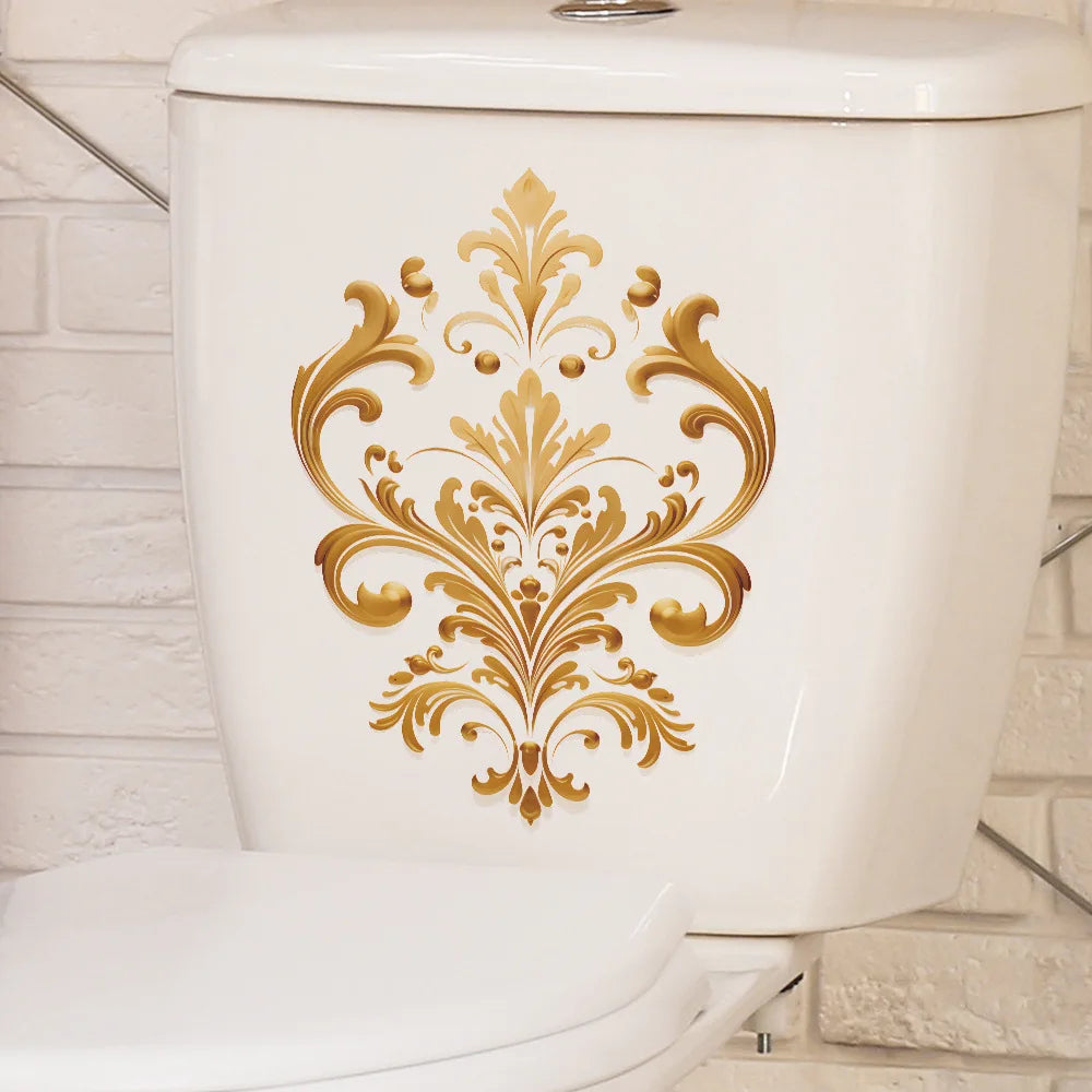 CowLost | golden-pattern-decorative-toilet-wall-sticker-for-bathroom |13