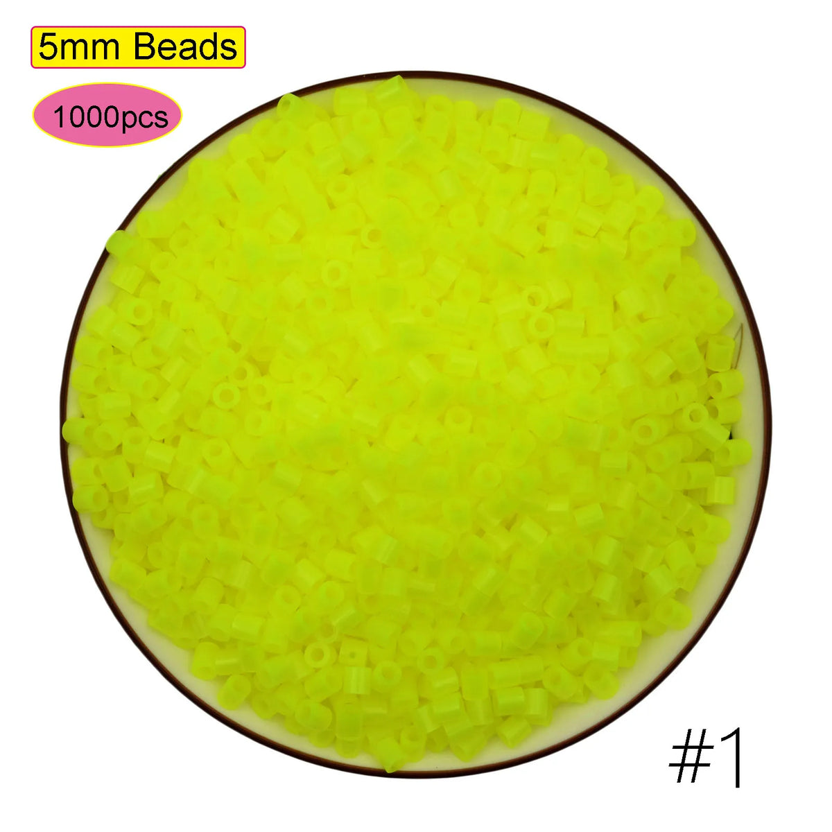 1000pcs 5.0mm Midi Perler Hama Iron Magnetic Beads DIY Puzzle Toy Gift