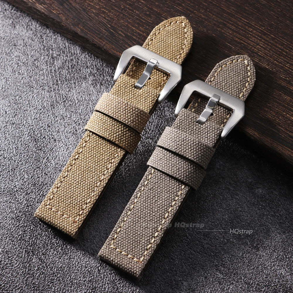 CowLost | high-quality-nylon-canvas-cowhide-strap-watchband-for-panerai-retro-denim-bracelet-20mm-22mm-24mm-men-women-watch-accessories-1 |4