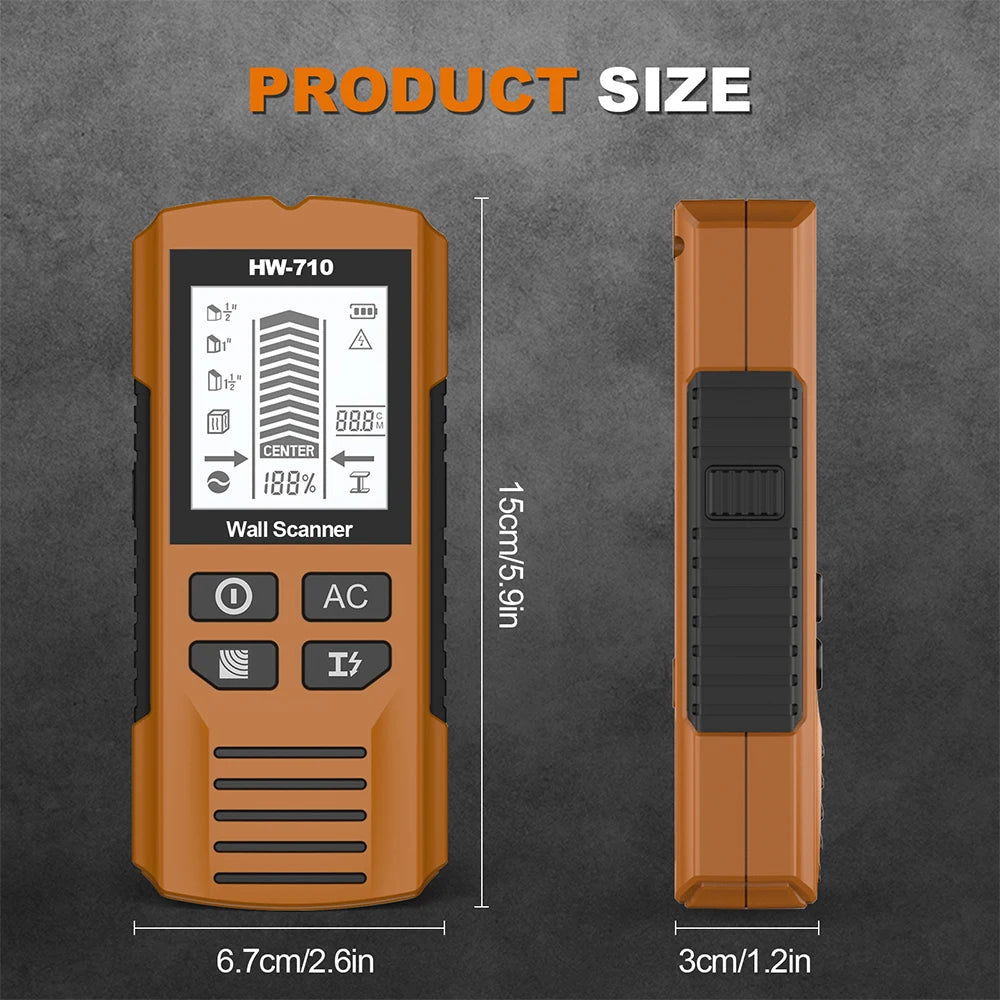 Multifunctional Handheld Wall Stud Finder Metal Detector with LCD for Home Use