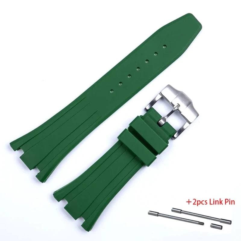 CowLost | product_id-26-27mm-waterproof-soft-silicone-strap-with-link-pin-for-ap-royal-oak-ga2100-ga-2110-replacement-watchband |21