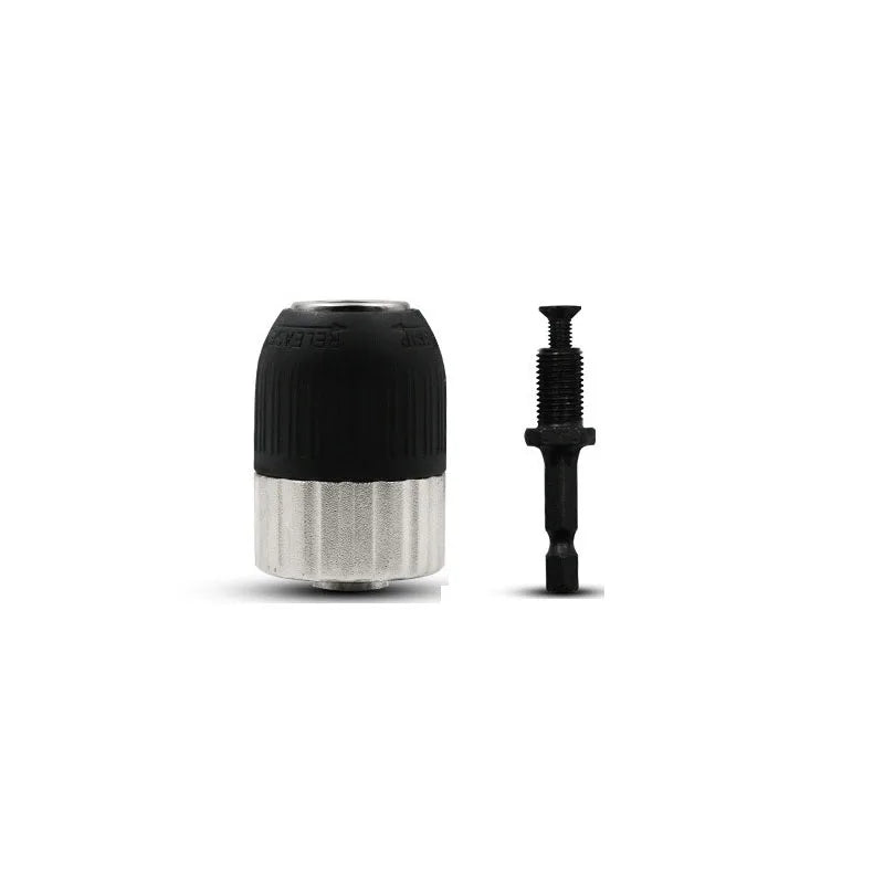 CowLost | keyless-self-locking-drill-chuck-adapter-2-13mm-3-8-24unf-hex-shank-quick-release-impact-ready-electric-drill-chuck-driver-tools |7