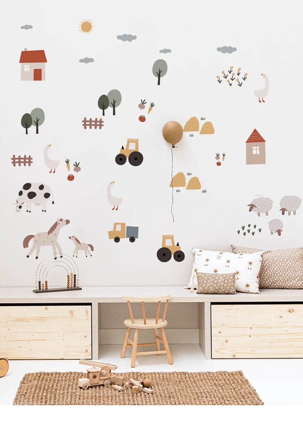 CowLost | wall-decals-product_id-boho-cartoon-cute-cow-farm-animal-vinyl-wall-sticker-removable-nursery-decal |9