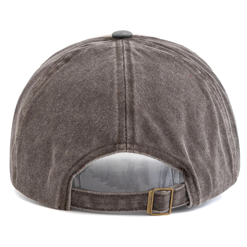 CowLost | unisex-washed-cotton-cap-skull-print-distressed-baseball-cap |6